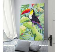 POLIUAWS Toucan in The Tropics Poster Canvas Wall Art Poster Decorative Modern Home Print Picture Artworks Posters Art Canvas Prints 12x18inch(30x45cm)