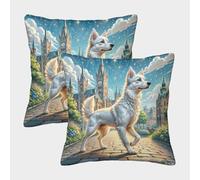 POLIUAWS Toy Manchester Terrier 2 Pack Pillow Cases, Housewife Pillowcases Luxury Bed Pillow Soft Comfortable Quality Pillow Case with Envelope Closure 40x40cm