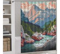 POLIUAWS Triglav National Park, Slovenia Bathroom Decor Curtains Thicken Durable Polyester Shower Curtains Mould Proof for Bathroom Bathtub Apartment Decor 64.17x70.87Inch（163x180cm）