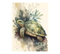 POLIUAWS Turtle Nature Painting Diamond Painting 5D DIY Full Drill Crystal Art Crafts DIY Diamond Art Kits Adults for Home Wall Decor Gifts 12"x16"