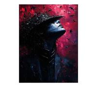 POLIUAWS Vampire Bat Human DIY Diamond Art Kits Adults for Leisure Time 5D DIY Full Drill Crystal Art Crafts 12"x16" Diamond Painting