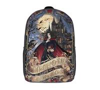 POLIUAWS Vampire Chronicles Moonlit Legends School Backpack for Girls Backpack Water Repellent Casual Daypack Lightweight Rucksack Boy Girl School Backpack for Middle School Students 17inch