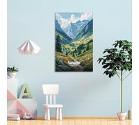 POLIUAWS Vanoise National Park France Landscape Art Poster Cool Wall Decor Art Print Posters for Room Aesthetic - Poster Gift Picture Painting Modern Wedding PosterHome Decor 12x18inch(30x45cm)