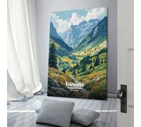POLIUAWS Vanoise National Park France Landscape Art Print Wall Art for Adults Canvas Artwork for Gifts from Kids Home Decor Living Room Bedroom Birthday Gifts Women 20x30inch(50x75cm)