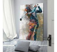 POLIUAWS Vibrant Golf Swing Art Bedroom Pictures for Wall Canvas Picture for Bedroom Office Bathroom Decor 08x12inch(20x30cm)