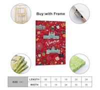 POLIUAWS Vienna Vibrant Art Wall Picture Home Office Kitchen Gallery Corridor Bathroom Wall Decor Ready To Hang 20x30inch(50x75cm) Paintings for Living Room