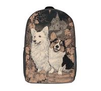 POLIUAWS Vintner's Corgis A Vineyard Tale Rucksacks 3D Printed Children Backpacks Backpacks Fashion Casual Daypack Cute Travel Bags Outdoor Casual Daypack for Boy And Girl 17inch