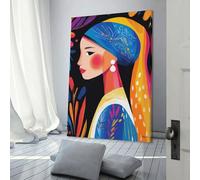 POLIUAWS Vivid Fauvist Vision of Girl with A Pearl Earring Poster Wall Decoration Nordic Retro Poster Modern Home Decor Art Canvas Prints Birthday Gifts Women 12x18inch(30x45cm)