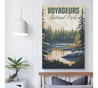 POLIUAWS Voyageurs National Park Poster Poster Vintage Art Cover Room Decor Aesthetic Bedroom Decor Canvas Posters For Bedroom 20x30inch(50x75cm)
