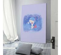 POLIUAWS Whale Hello There Print Wall Art for Adults Canvas Artwork for Gifts from Kids Home Decor Living Room Bedroom Birthday Gifts Women 16x24inch(40x60cm)