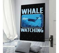 POLIUAWS Whale Watching Art Canvas Paintings On The Wall Art Posters And Prints Hand to Hand Art Pictures Poster Home Decor16x24inch(40x60cm)