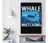 POLIUAWS Whale Watching Art Canvas Paintings On The Wall Art Posters And Prints Hand to Hand Art Pictures Poster Home Decor08x12inch(20x30cm)