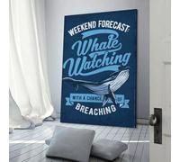 POLIUAWS Whale Watching Tours Modern Wall Artwork for Adults And Kids DIY Oil Painting on Canvas Wall Art Decoration Gift 24x36inch(60x90cm)