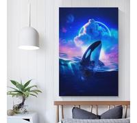 POLIUAWS Whats In Above The Sea Poster Canvas Painting Wall Art Picture Home Decor Print For Bedroom Living Room Gifts from Kids 24x36inch(60x90cm)