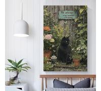 POLIUAWS Whiskered Serenity in Bloom Wall Pictures for Living Room Kitchen Home Decorations 08x12inch(20x30cm) Bedroom Wall Art