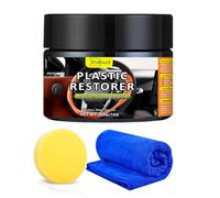 POLIXEL Plastic Restorer for Car - Car Trim & Bumper Renewal Paste, UV Protection for Faded Plastic, Rubber & Vinyl, Long-Lasting Matte Finish, No Sanding Required - 7oz / 200g