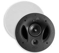 Polk Audio 90-RT 3-Way In-Ceiling Speaker - The Vanishing Series, Perfect for Mains, Rear or Side Surrounds, Paintable Wafer-Thin Sheer Grille, Dual Band-Pass Bass Ports for Low Frequencies