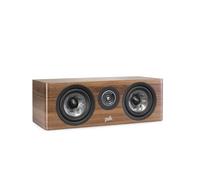 Polk Audio Reserve Series R300 Compact Center Channel Loudspeaker for Dynamic, Detailed Audio, 1" Pinnacle Ring Tweeter & Dual 5.25" Turbine Cone Woofers, Hi-Res Certified Wall Mountable Walnut Brown