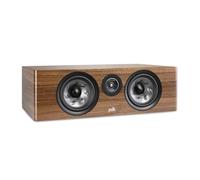 Polk Audio Reserve Series R400 Large Center Channel Loudspeaker, 1" Pinnacle Ring Tweeter & Dual 6.5” Turbine Cone Woofers, Hi-Res Certified, Dolby Atmos & IMAX Enhanced, Wall Mountable, Walnut Brown