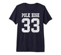 Polk High School Football Jersey 33 Aged Look Bundy Premium T-Shirt