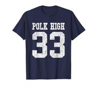 Polk High School Football Jersey 33 Aged Look Bundy T-Shirt