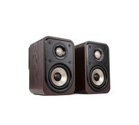 Polk Signature Elite ES10 Surround Sound Speakers - Hi-Res Audio Certified, Dolby Atmos & DTS:X Compatible, 1" Tweeter & 4" Woofer, Power Port Technology for Bass (Pair, Contemporary Walnut)