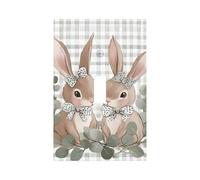 Polka Bunny Single Rocker Light Switch Cover Plate, Cute Rabbit Decorative Wall Plate, Easy to Install, Outlet Cover for Home Office Kitchen Apartment