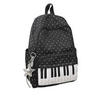 Polka Dot Backpack Cute School Bags for Girls Aesthetic Piano Design School Backpack Preppy Bookbag for Teenage College Primary Secondary Middle (Blue)