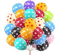 Polka Dot Balloon 12 Inch Latex balloons Mix Colors Polka Dot Balloons For Birthday Baby Shower Carnival Decorations Reusable Helium Party Balloon Mix Pack of 30