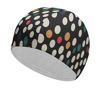 Polka Dot Bathing Cap High Elasticity Swimming Caps Fit Both Long Hair Short Hair Comfortable Large Shower Cap for Drag Reduction and Hair Protection