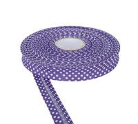 Polka Dot Bias Binding Tape 18mm Cotton Twill Tape for Sewing, Bias Binding, Bunting, Binding & Bias Tape Versatile Sewing Accessory Ideal for DIY Craft Projects by Discount Fabrics LTD (Purple,5m)
