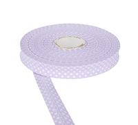 Polka Dot Bias Binding Tape 18mm Cotton Twill Tape for Sewing, Bias Binding, Bunting, Binding & Bias Tape Versatile Sewing Accessory Ideal for DIY Craft Projects by Discount Fabrics LTD (Lilac,5m)