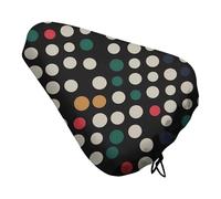 Polka Dot Bike Seat Cover - Universal Adjustable Straps, Waterproof Non-Slip Bicycle Saddle Protector, Sun & Dust Protection Bike Saddle Cover