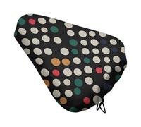 Polka Dot Bike Seat Cover Water-Repellent Exercise Bike Seat Cushion Bicycle Saddle Cover with Drawstring Rain Snow Dust Covers for City Mountain Road Biking