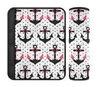 Polka Dot Black and White Ocean 2 Pack car seat Strap Pads, Stop seat Belt Cutting into Neck, seat Belt Cover for SUV Airplane SUV 10x7.7 in forro para cinturon de seguridad