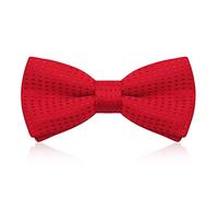 Polka Dot Bow Tie for Kids, Pre-Tied Bow Tie Bow Tie with Spots & Adjustable Buckle & Strap Formal Neck Bowtie Tux Bowtie for Teens Boys Girls at Party Wedding Ball Banquet (Red)