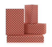 Polka Dot Christmas Wrapping Paper, Classic Circle Dots Red Print Kraft Gift Wrap Papers 4 Sheets, All Holidays Winter Themed Folded Flat Art Paper for Birthday New Year Baby Shower Congrats Party