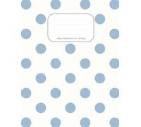 Polka Dot College Ruled Notebook - 120 Pages, 8.5"x11", Ivory Cover with Blue Polka Dots