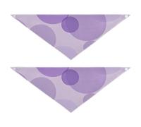 Polka Dot Colorful Round Modern Lavender Dog Bandanas Bulk Adjustable Pet Scarf for Boy and Girl Cute Pet Holiday Accessories Decor for Dogs Cats 2 Pack