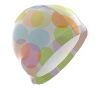 Polka Dot Colorful Round Rainbow swim large for men Short Hair waterproof swimming for women Hair Protection and Drag Reduction gorro para natacion mujer