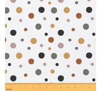 Polka Dot Craft Fabric No Stretch,Abstract Geometric Patchwork Polyester,Modern Artwork Fashion Minimalist Washable Material for Handmade Supplies,Grey Black 1 Yard Pre-Cut,36" L x 59" W