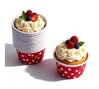 Polka Dot Cupcake Cases & Baking Muffin Liners 100pcs, Round Paper Cups for Home Baking, Weddings, Birthdays - Colorful, Greaseproof, Non-Stick