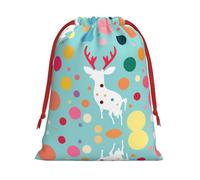 Polka Dot Deer L Patterned Gift Bags - Add a touch of formality to weddings, Christmas, birthdays, and anniversaries - (S - L)