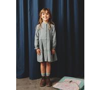 Polka Dot Dress in Cotton Gauze for Girls sage green