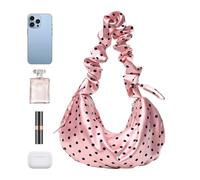 Polka Dot Dumpling Bag with Zip Cute Soft Large | armpit bag tote bag shoulder bag handbag for keys purse cosmetic commuting A