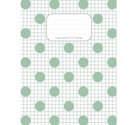 Polka Dot Graph Paper Notebook, White Cover with Green Dots - 8.5 x 11 Inches, 120 Pages - Grid Notebook for Math, Drawing, Engineering, and Note Taking