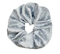 Polka Dot Hair Scrunchies, Pearl Effect Hair Scrunchies, Soft and Elastic, Delicate on Hair, Ponytail Holder for Thick and Fine Hair, Accessories for Women and Girls (Blue)