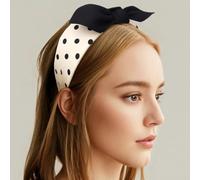 Polka Dot Headbands Cute Bow Knot Black and White Hairbands for Women’s Hair Fashion Hair Accessories Bands for Makeup Holidays 82103