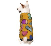 Polka Dot Heart Printed Small Pet Hoodie, Breathable And Soft, Suitable For Indoor And Outdoor Use