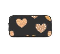 Polka Dot Hearts High School Pencil Case with Zip Up Pencil Cases Girls Pen Case Back to School Stationery Secondary High College Sixth Form Stationery Gifts for Women Men